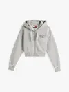 Tommy Hilfiger TJCW PREP VARSITY ZI Kadın Gri Fermuarlı Ceket