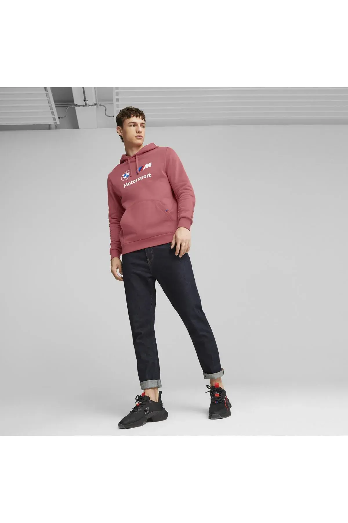 Puma BMW MMS ESS Hoodie Fleece Kırmızı Erkek Hoodie