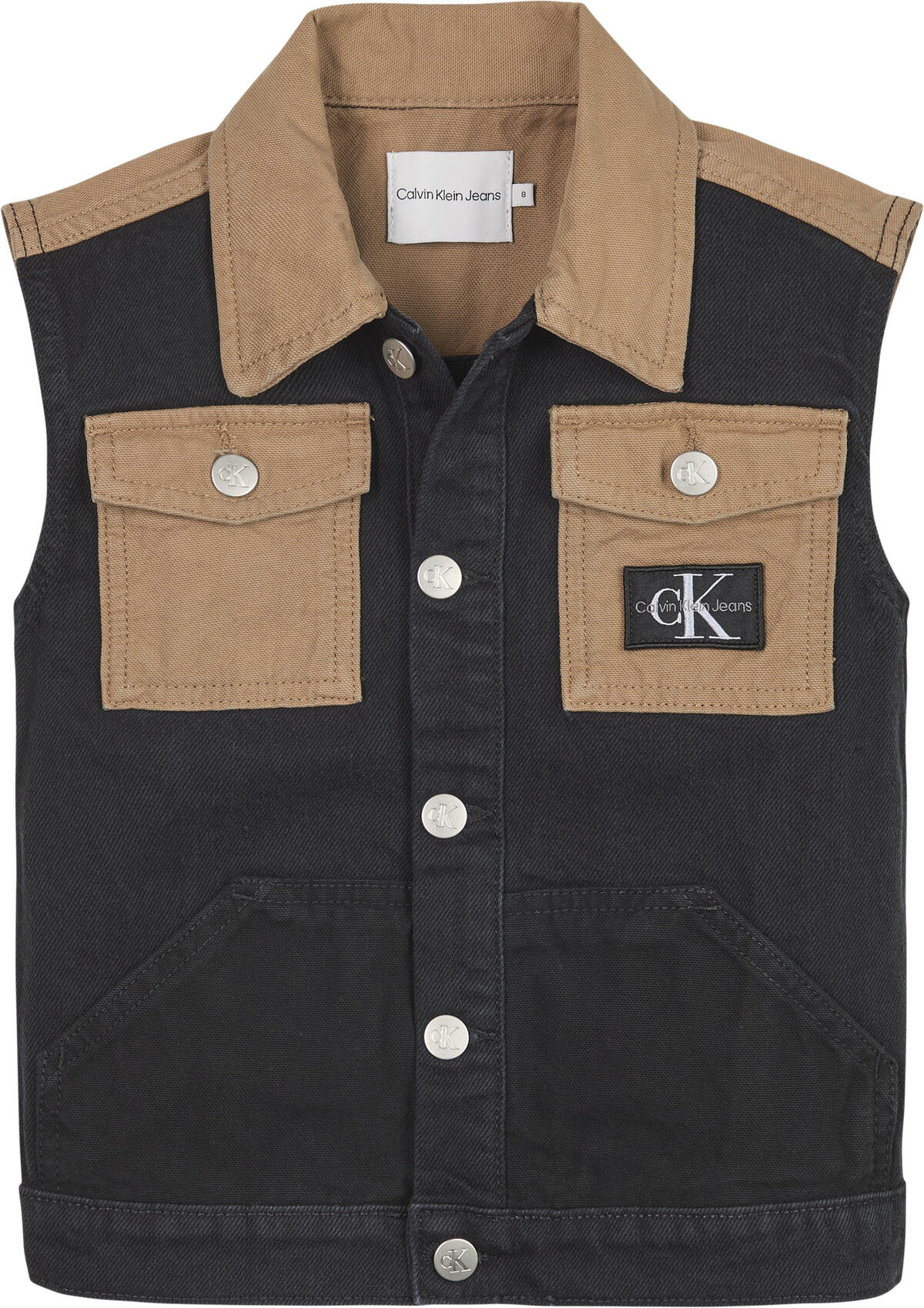 Calvin Klein DEEP BLACK COLORBLOC Erkek Siyah Yelek