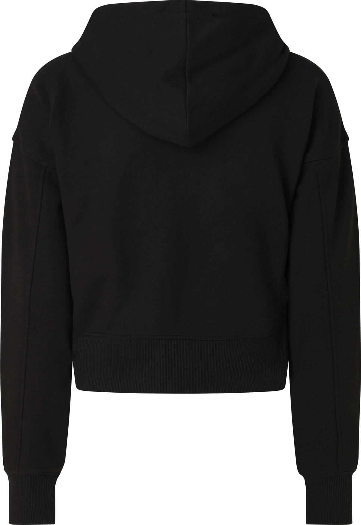 Calvin Klein RIB MIX TAB HOODIE Kadın Siyah Hoodie