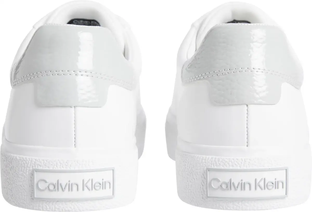 Calvin Klein VULC LACE UP TEXTURE, 02U Beyaz Kadın Spor Ayakkabı & Sneaker