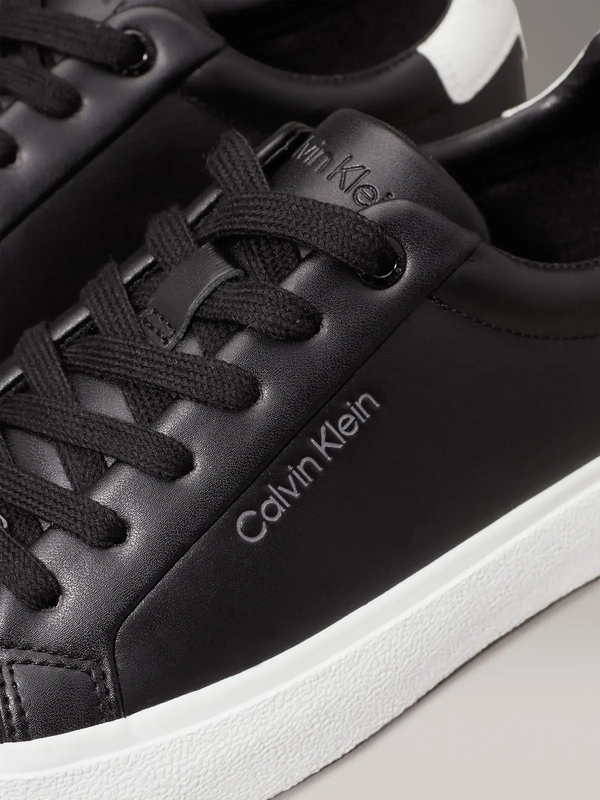 Calvin Klein VULC LACE UP TEXTURE, 0GS Siyah Kadın Spor Ayakkabı & Sneaker
