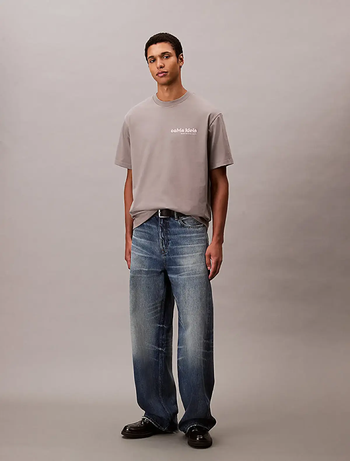 Calvin Klein SS 16S CALVIN KLEIN BAUHAUS GRAP Gri Erkek Tişört
