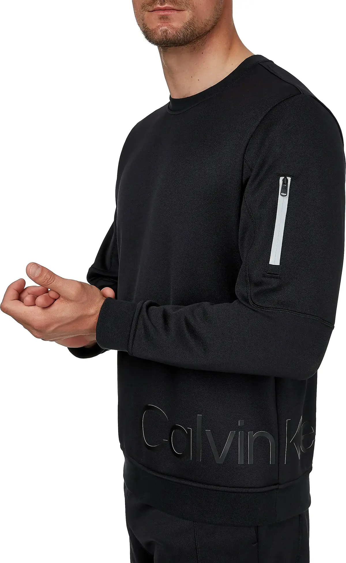 Calvin Klein PW - Pullover Erkek Siyah Sweatshirt
