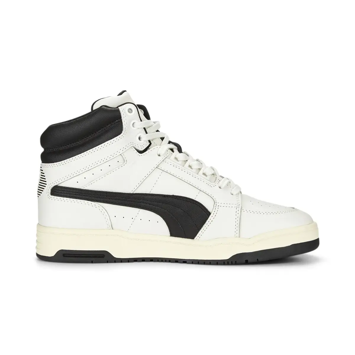 Puma SLIPSTREAM MID 75Y PRM Blanc de Blanc-PU Siyah-Beyaz Erkek Günlük Spor Ayakkabı