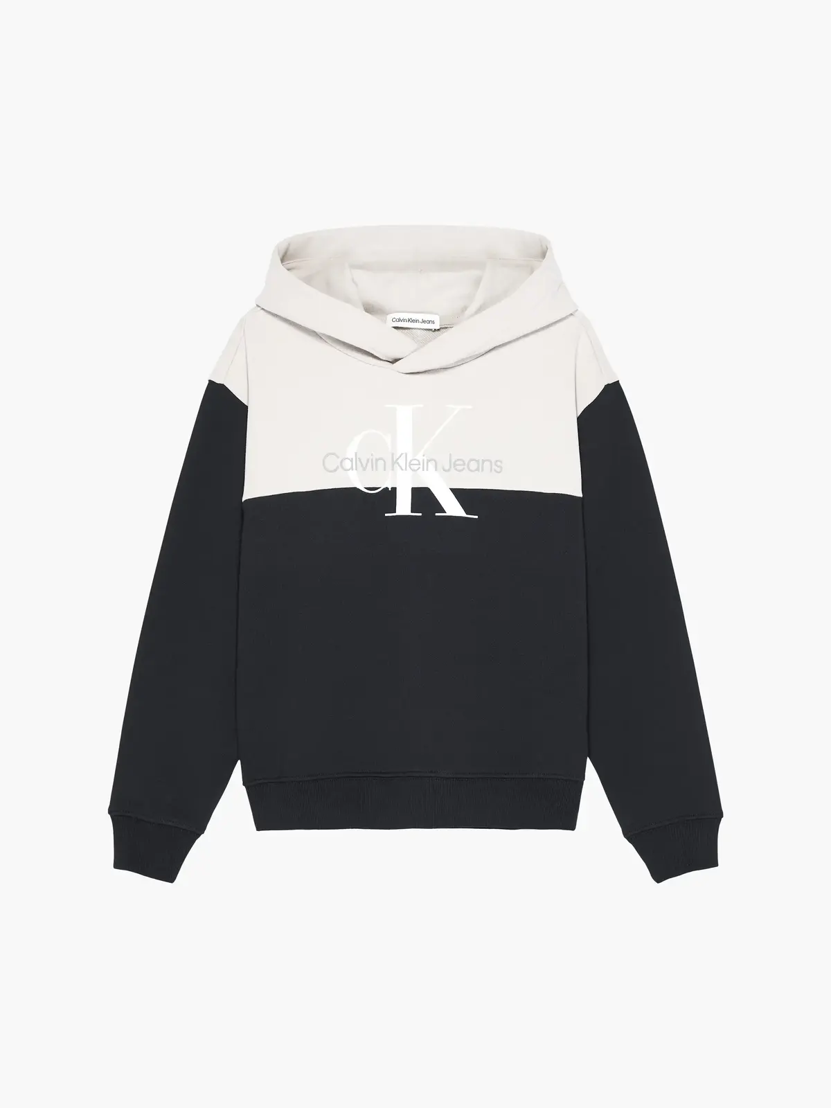 Calvin Klein CLR BLOCK MONOGRAM H Erkek Siyah Hoodie
