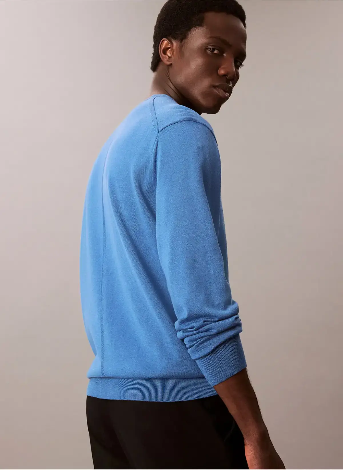 Calvin Klein LS SUPIMA COTTON CREWNK SWEATER Mavi Erkek Kazak