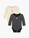 Calvin Klein RIB STRIPE LS BODY S Bebek Siyah Zıbın