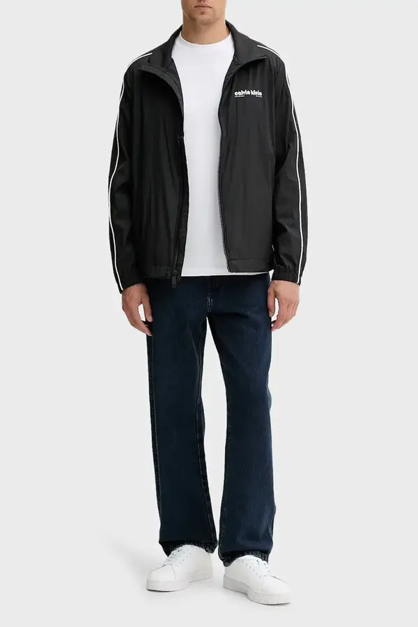 Calvin Klein LS CRINKLE STAND COLLAR TRACK JA Siyah Erkek Ceket