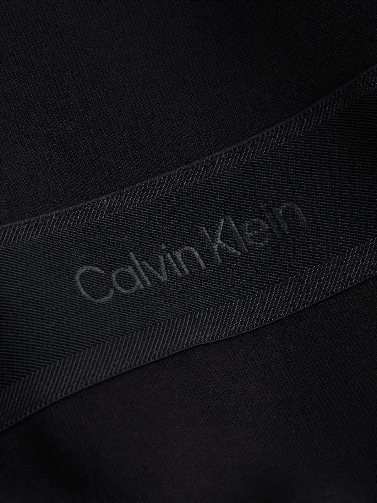 Calvin Klein LOGO TAPE INTERLOCK Erkek Siyah Sweatshirt