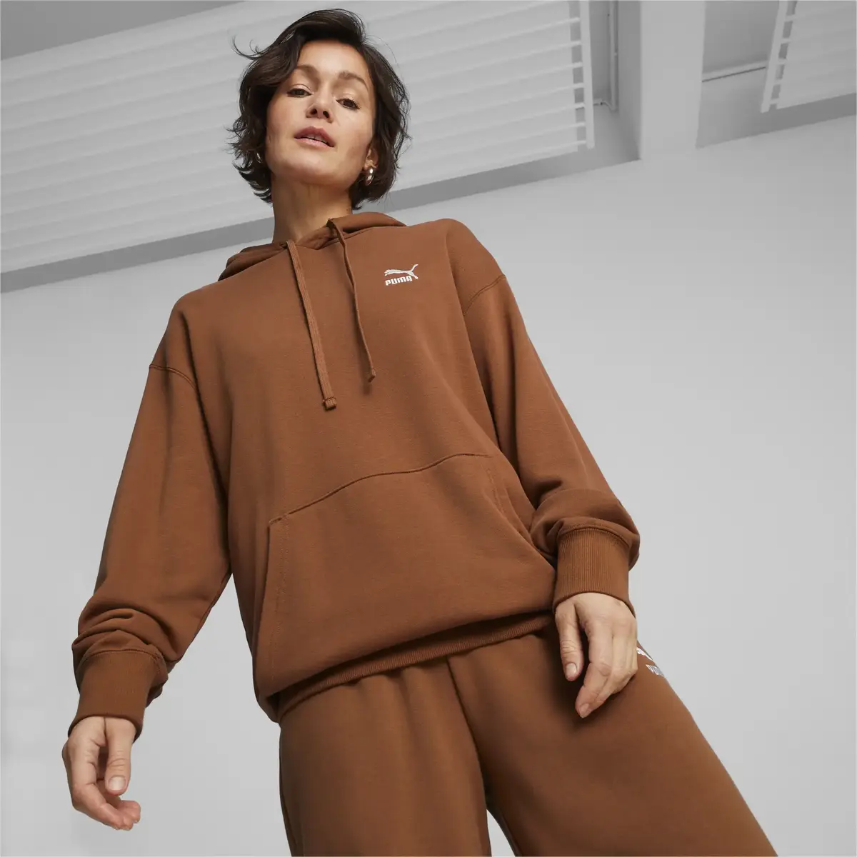 Puma BETTER CLASSICS Relaxed Hoodie TR Kahverengi Erkek Sweatshirt