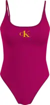 Calvin Klein SCOOP BACK ONE PIECE Kadın Pembe Mayo