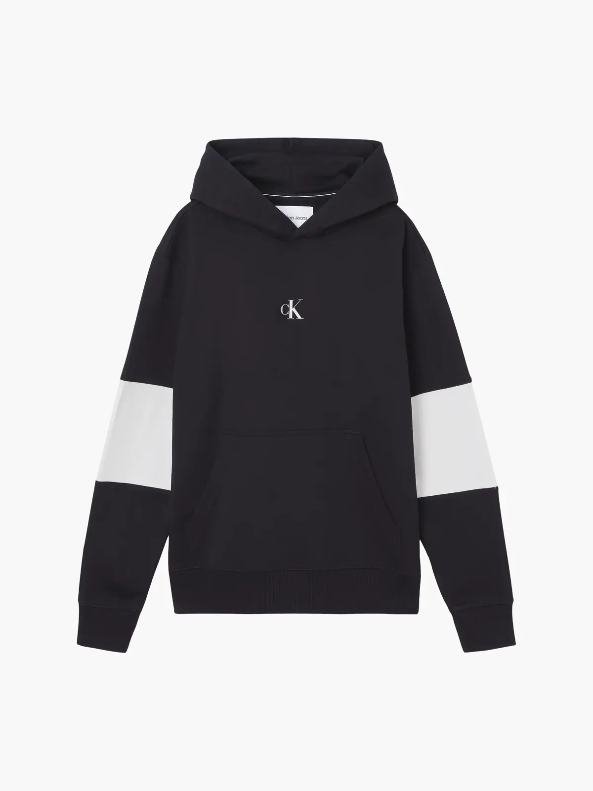 Calvin Klein STRIPE CK COLORBLOCK Erkek Siyah Hoodie