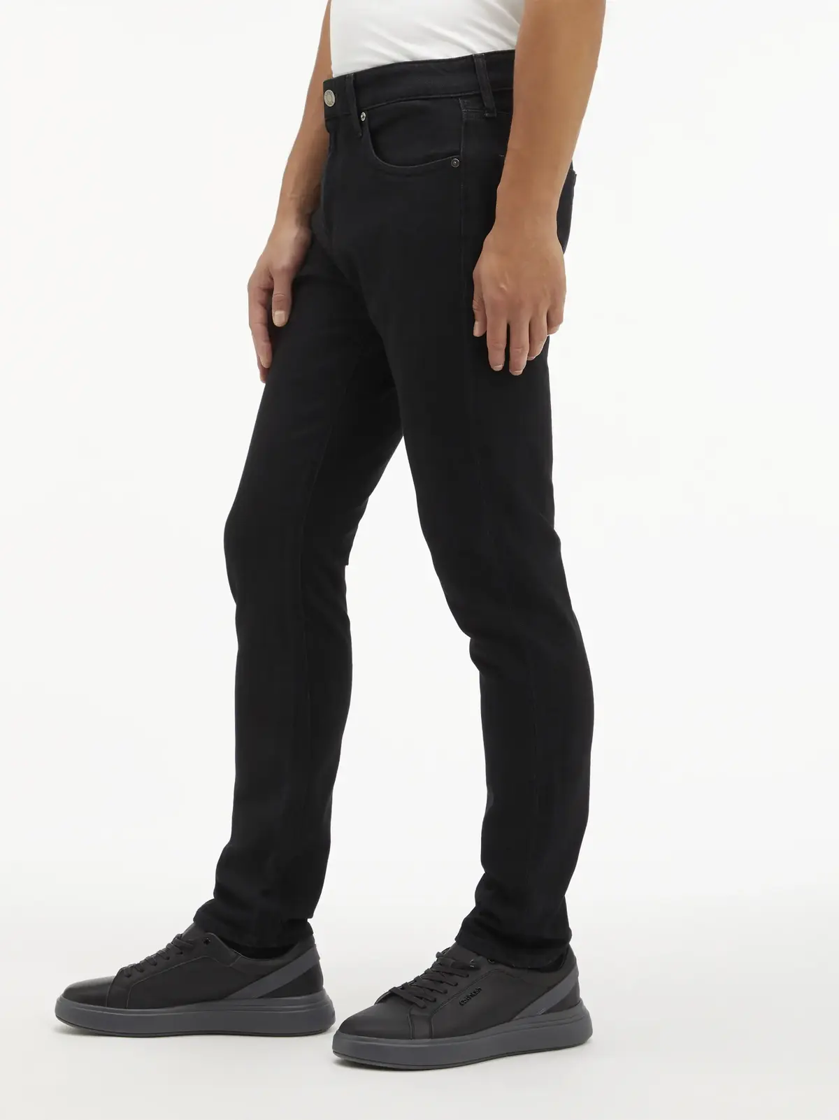 Calvin Klein SLIM FIT - RINSE BLA, 1AP Siyah Erkek Jean Pantolon