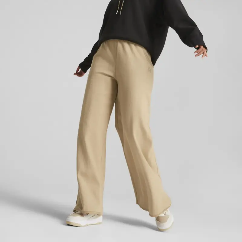 Puma Infuse Wide Leg Pants Dk Siyah Bej Eşofman Altı