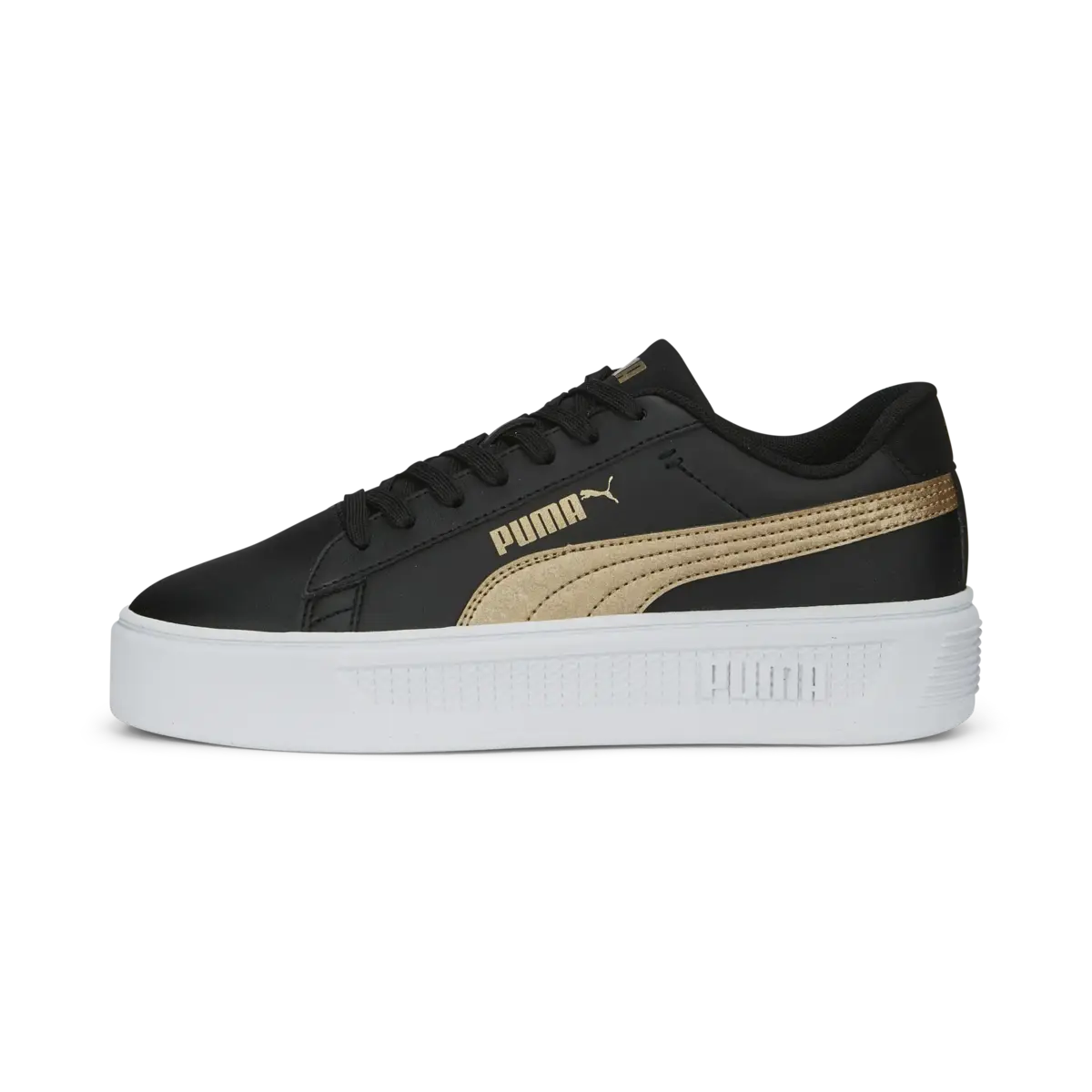 Puma Smash Platform v3 Metallics Siyah Kadın Günlük Spor Ayakkabı