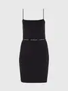 Calvin Klein LOGO ELASTIC STRAPPY, BEH Siyah Kadın Elbise-Etek