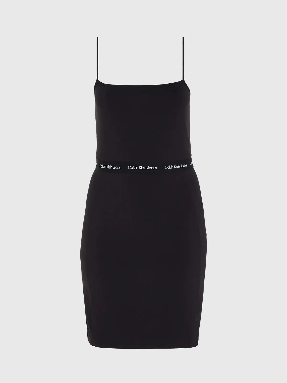 Calvin Klein LOGO ELASTIC STRAPPY, BEH Siyah Kadın Elbise-Etek