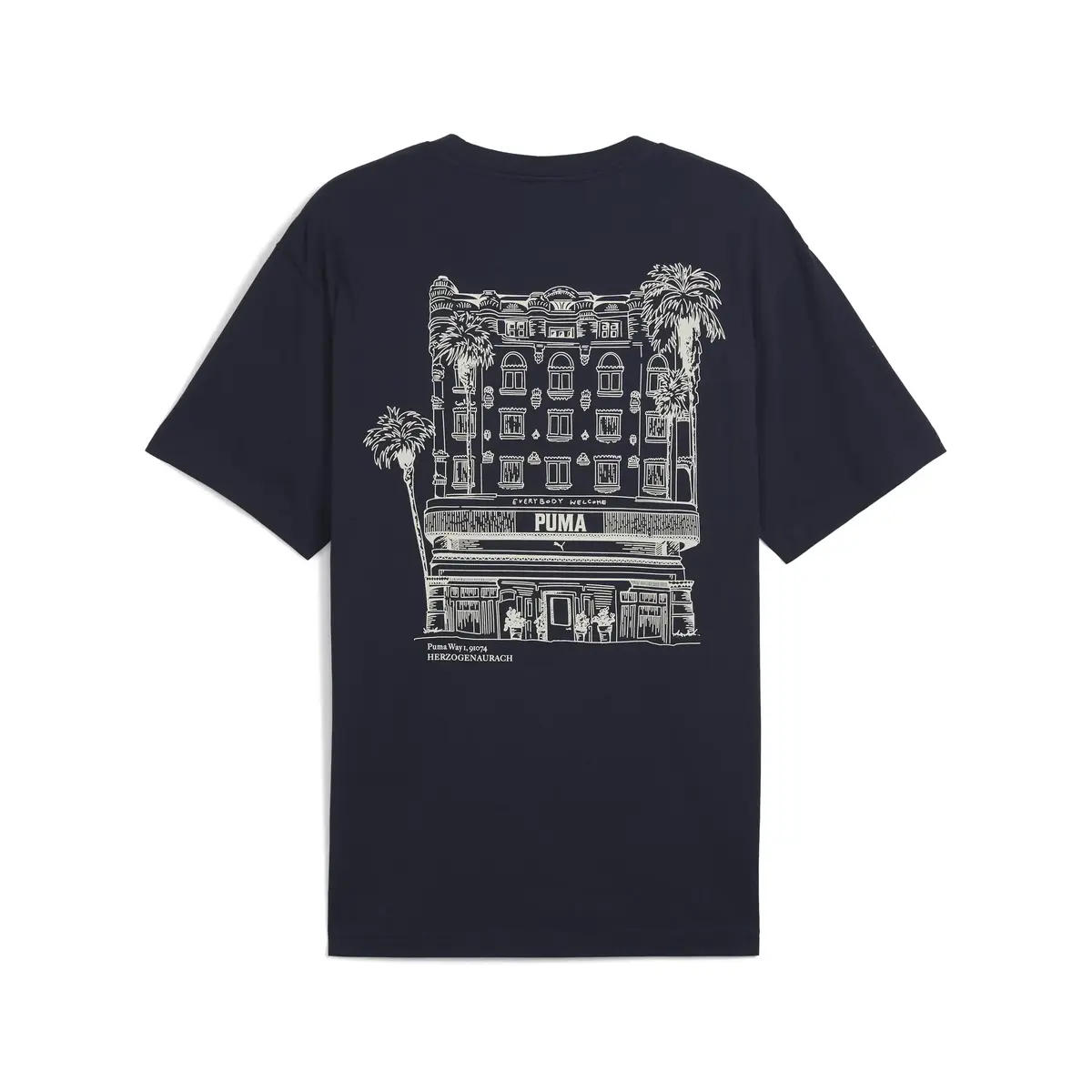 PUMA GRAPHICS Hotel Relaxed Tee Lacivert Erkek T-Shirt