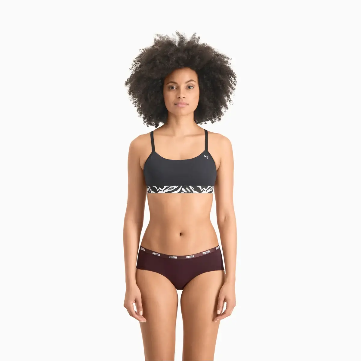 Puma PUMA WOMEN PRINTED AOP HIPSTER 2P PACKED Kadın Kırmızı 2'li İç Çamaşırı