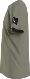 Calvin Klein BADGE RIB FITTED TOP Erkek Gri T-Shirt