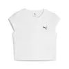 PUMA WARDROBE ESS Ribbed Baby Tee Beyaz Kadın Crop