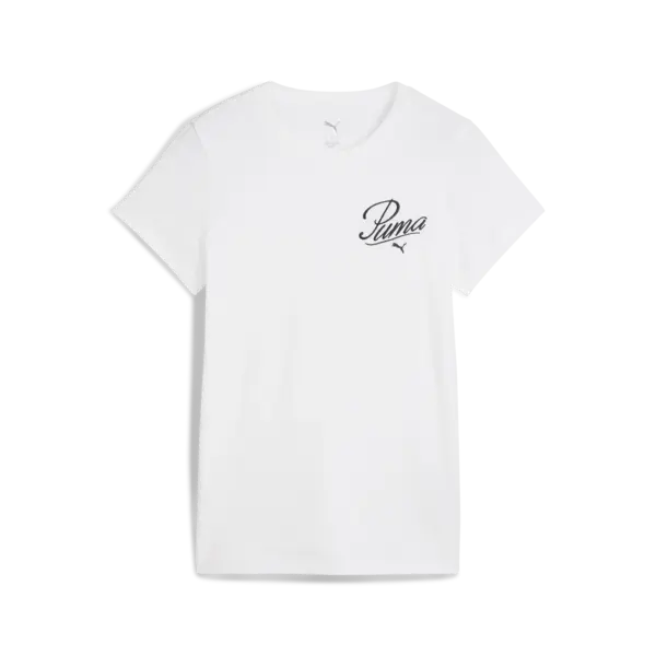 PUMA SCRIPT Tee Kadın Beyaz T-Shirt