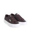 Calvin Klein VULC FLATF LACE UP LTH CK Mor Kadın Günlük Spor Ayakkabı Calvin Klein VULC FLATF LACE UP LTH CK Mor Kadın Günlük Spor Ayakkabı