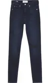 Calvin Klein HIGH RISE SUPER SKIN Kadın mavi Kot Pantolon