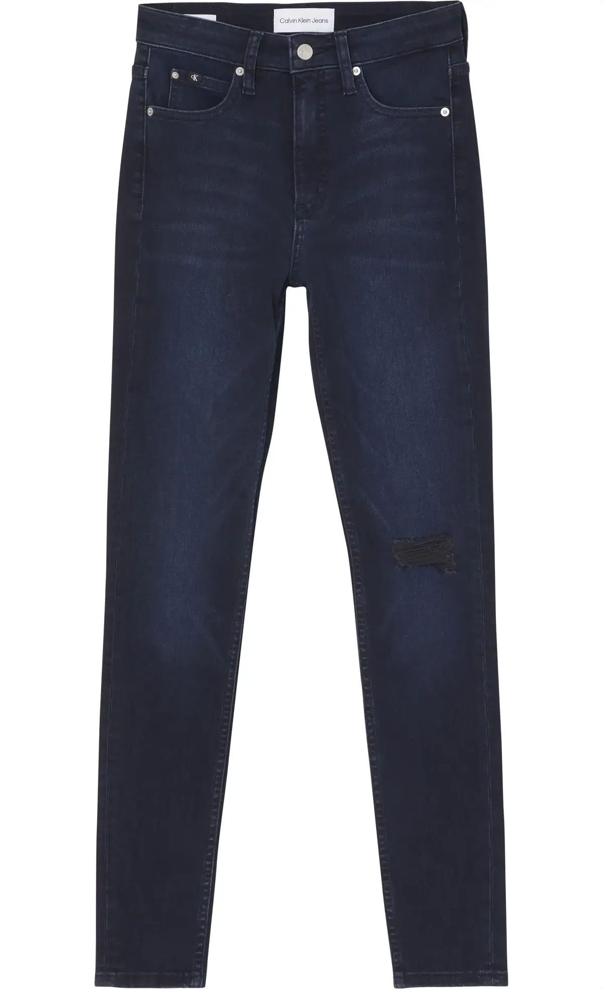 Calvin Klein HIGH RISE SUPER SKIN Kadın mavi Kot Pantolon