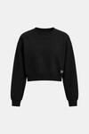 Calvin Klein A - CROPPED BADGE LOGO SWEATSHIR Siyah Kadın Sweatshirt