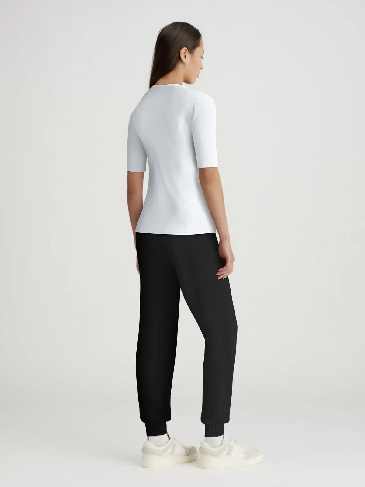 Calvin Klein WOVEN LABEL JOG PANT Kadın Siyah Eşofman Alt