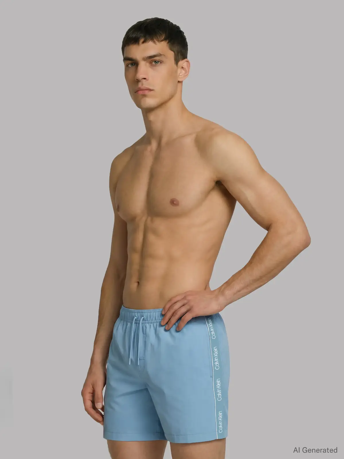 Calvin Klein MEDIUM DRAWSTRING CO Mavi Erkek Deniz Şortu