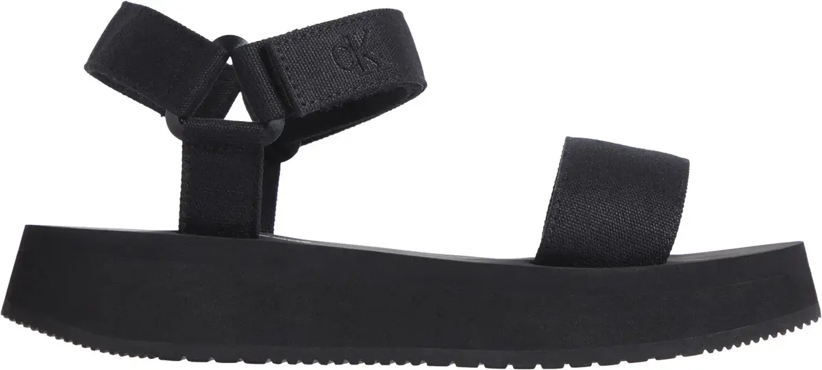 Calvin Klein SANDAL VELCRO WEBBIN, 0GJ Siyah Kadın Terlik