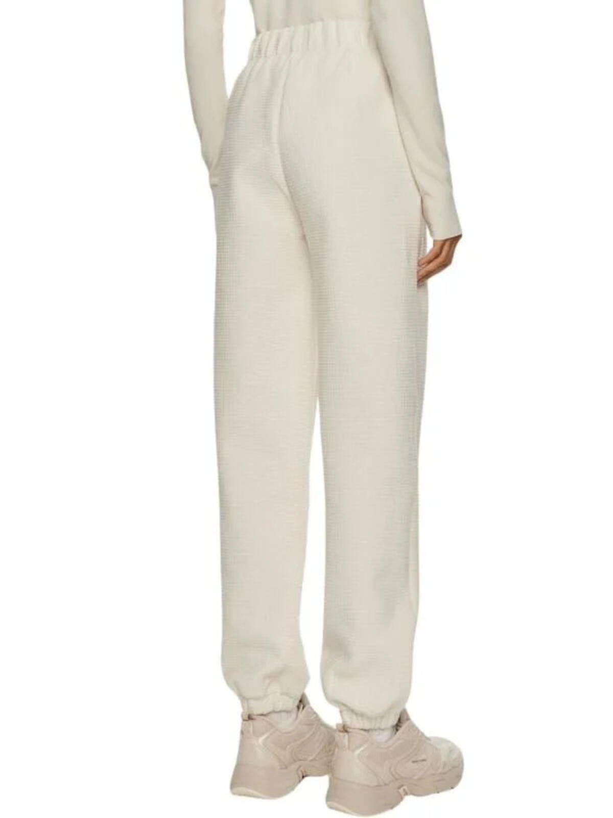 Calvin Klein WAFFLE KNIT CUFFED Beyaz Kadın Eşofman Altı
