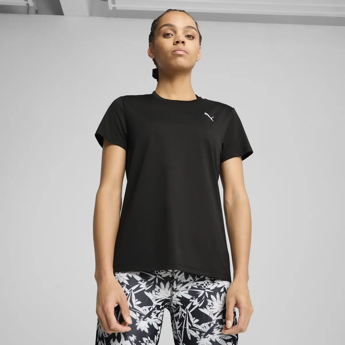 Puma W TAD ESSENTIAL CREW TEE Siyah Kadın T-Shirt