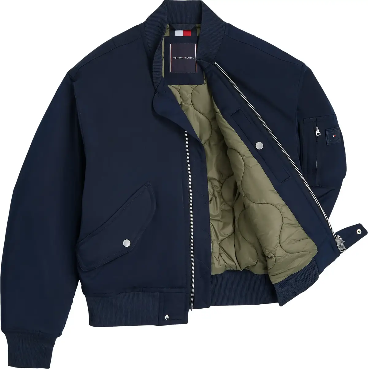 Tommy Hilfiger AUTHENTIC BOMBER Erkek Lacivert Fermuarlı Ceket