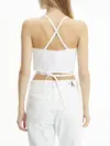 Calvin Klein CORSET STRAPS CROSSO Kadın Beyaz T-Shirt