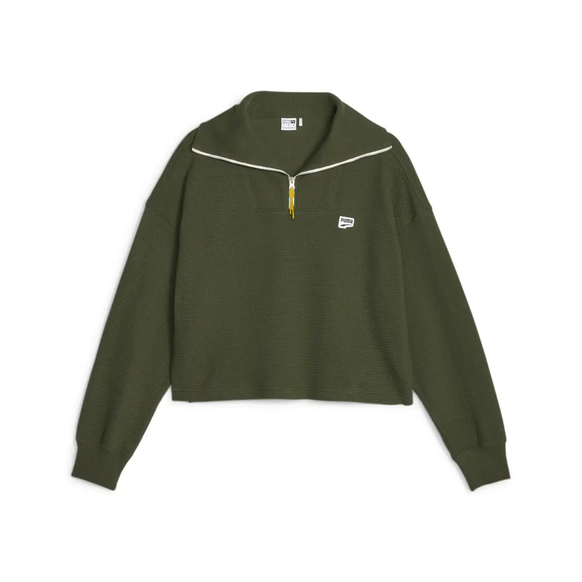 Puma DOWNTOWN Half-Zip Crew Yeşil Kadın Sweatshirt