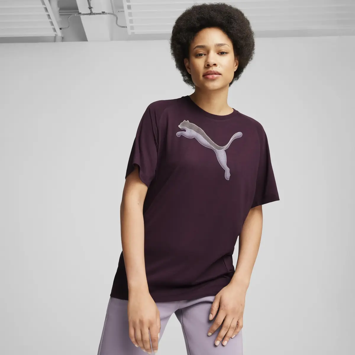 Puma EVOSTRIPE Tee Siyah Kadın T-Shirt