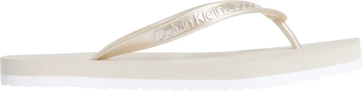 Calvin Klein THONG+ TPU METALLIC, ACF Beyaz Kadın Terlik