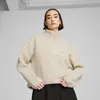 Puma CLASSICS Winterized Half-Zip Kırık Beyaz Kadın Sweatshirt
