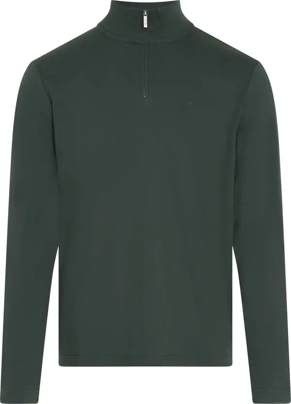 Calvin Klein LIQUID TOUCH LS ZIP Erkek Yeşil Sweatshirt