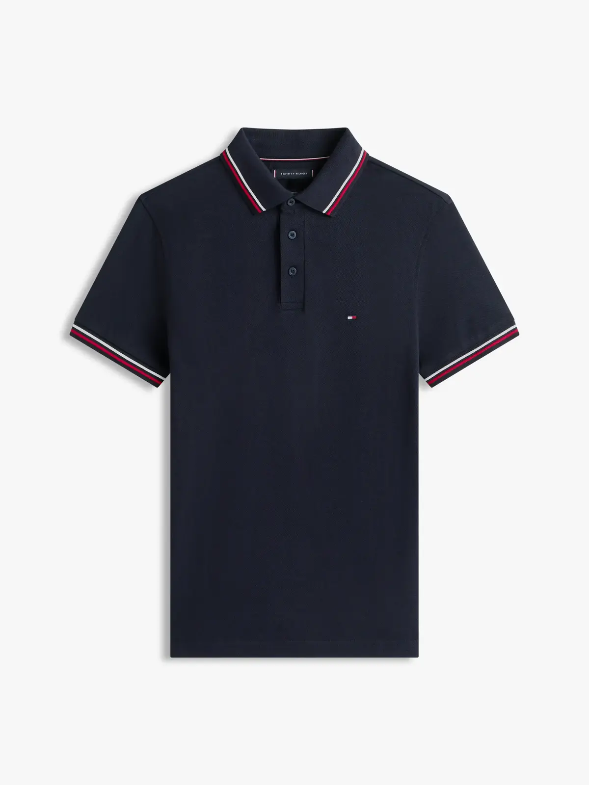 Tommy Hilfiger TIPPED SLIM FIT POLO, DW5 Siyah Erkek T-Shirt & Polo