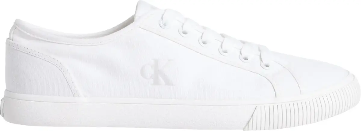 Calvin Klein ESS VULC LOW MG CANV, 0K4 Beyaz Erkek Spor Ayakkabı & Sneaker