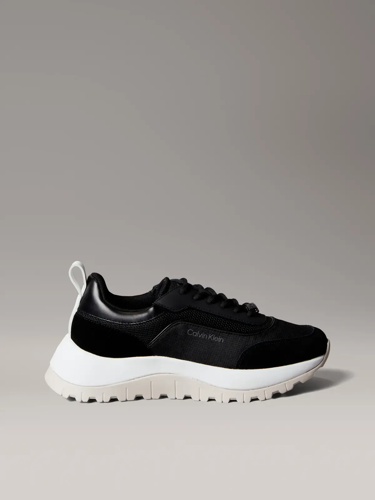 Calvin Klein RUNNER LACE UP MESH, 0GM Siyah Kadın Spor Ayakkabı