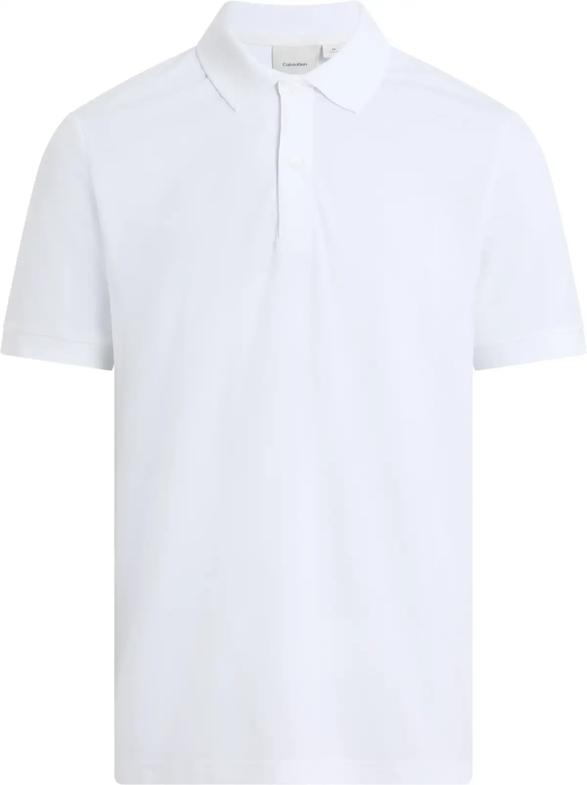 Calvin Klein THERMO TECH PIQUE SL, YAF Beyaz Erkek T-Shirt & Polo