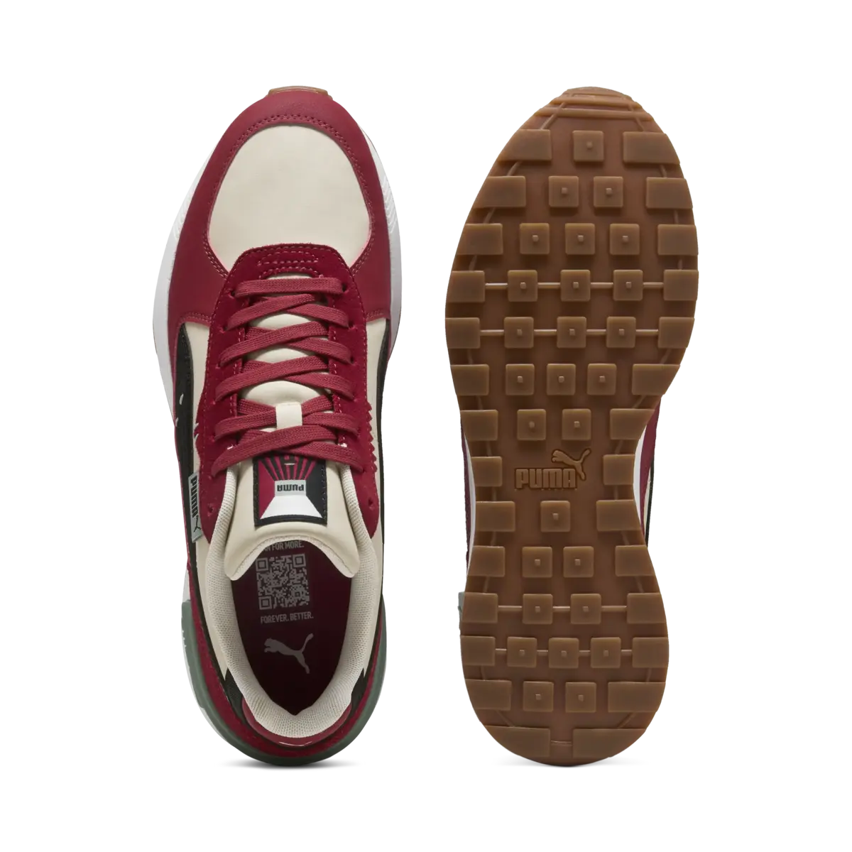 Puma Graviton GREENSIDE Bordo Unisex Spor Ayakkabı