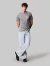 Calvin Klein SS 30S EU CK NY WORD Gri Erkek Tişört