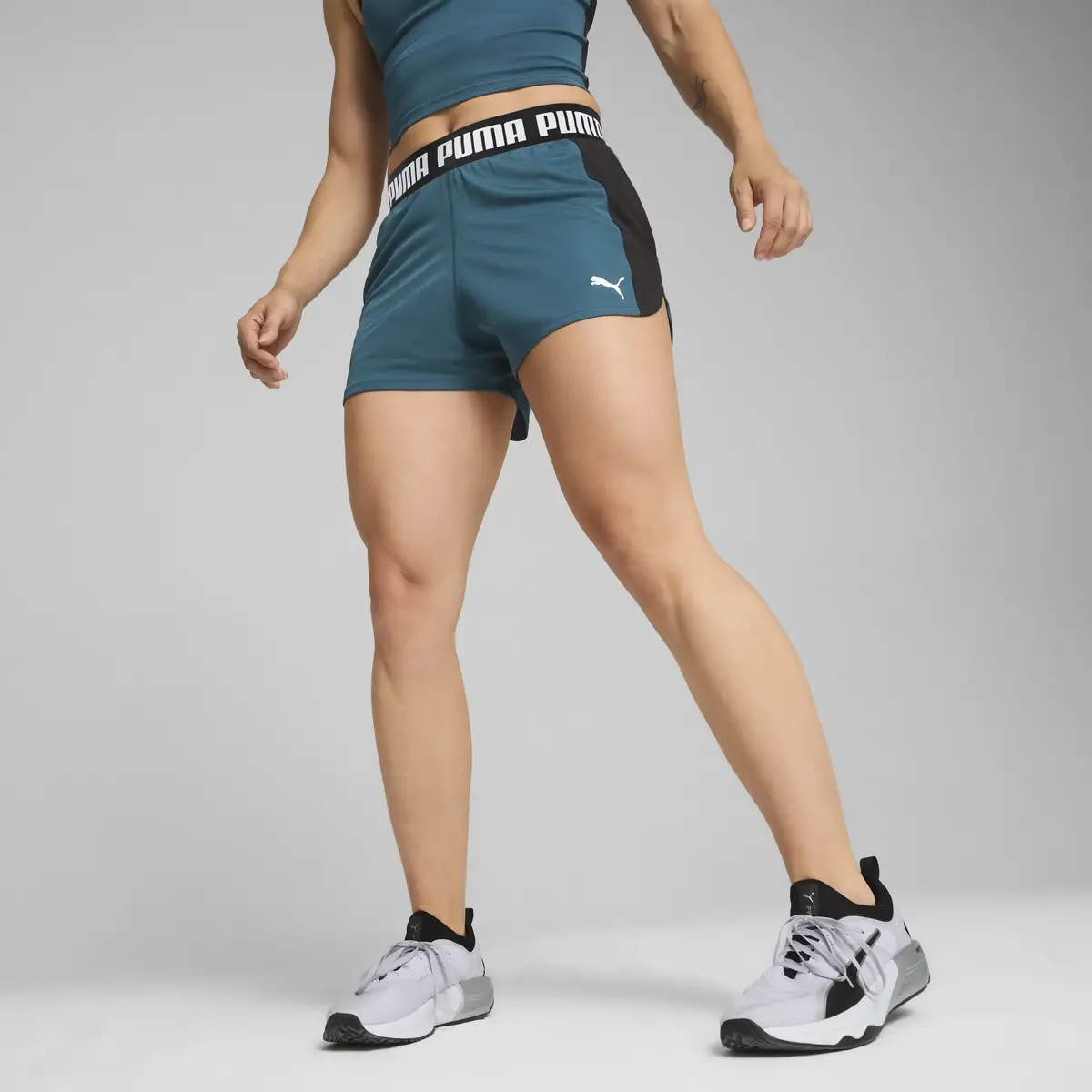 Puma TRAIN ALL DAY KNIT 3" SHORT Yeşil Kadın Şort